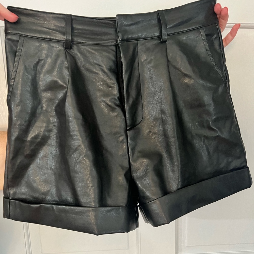 Black shorts leather
